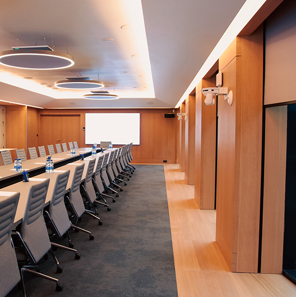 Meeting rooms in the headquarter of international company