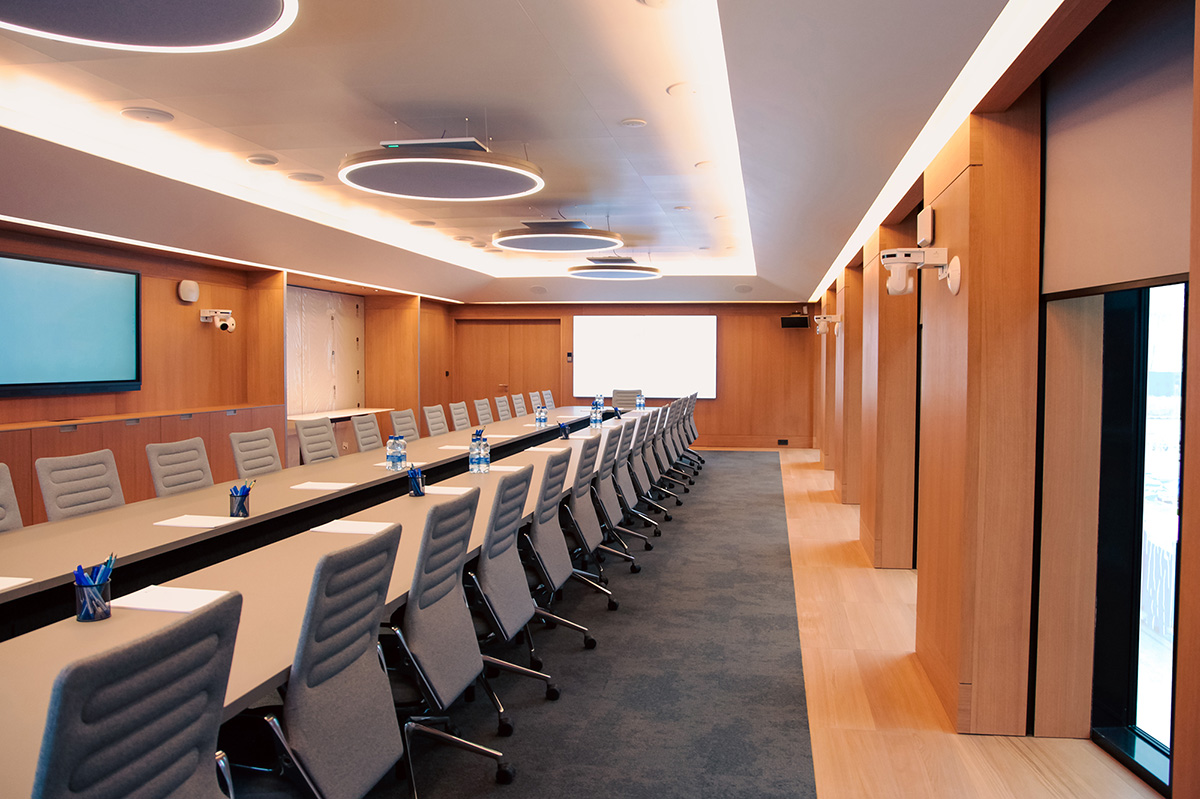 Meeting rooms in the headquarter of international company